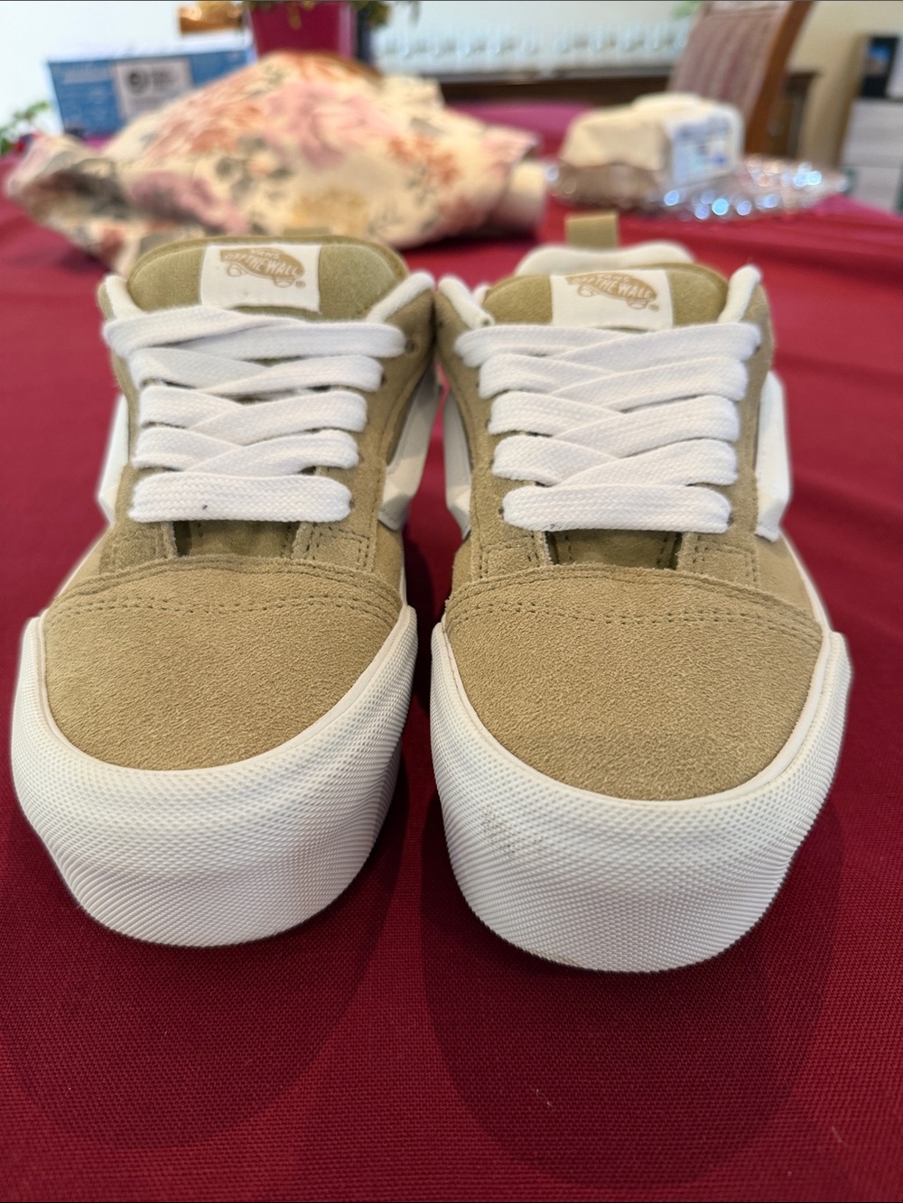 Vans Cream and Tan Low-Top Sneaker - Picture 3 of 4